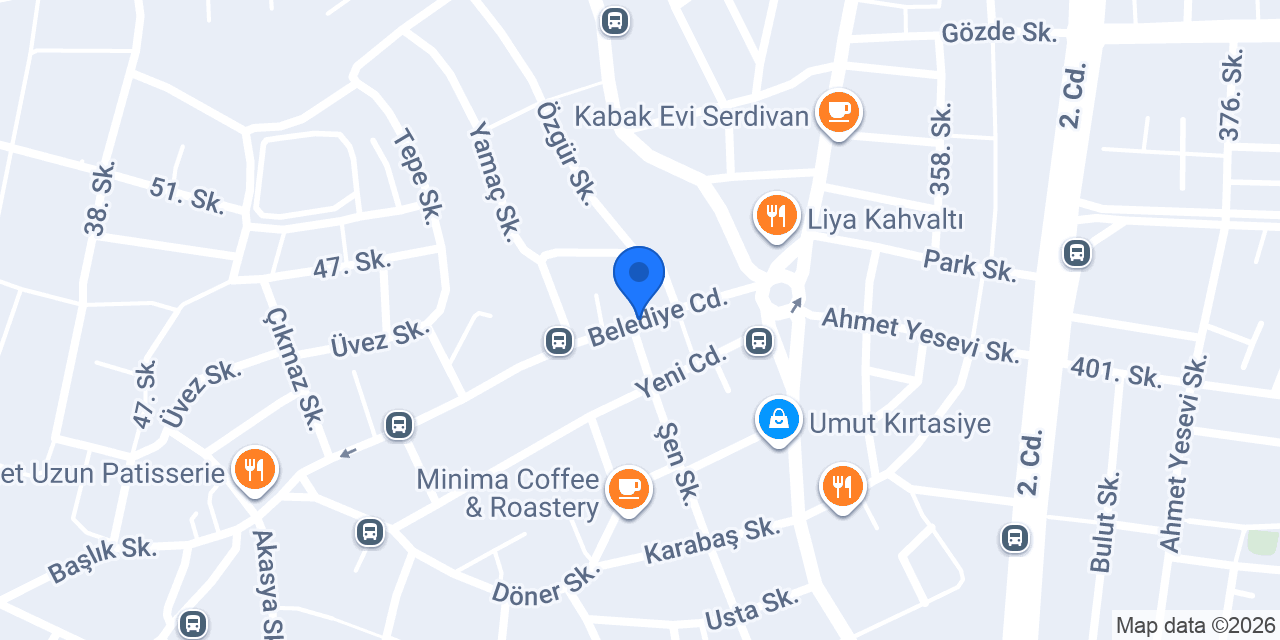 Serdivan Vefa tesisat sıhhı tesisat konumu