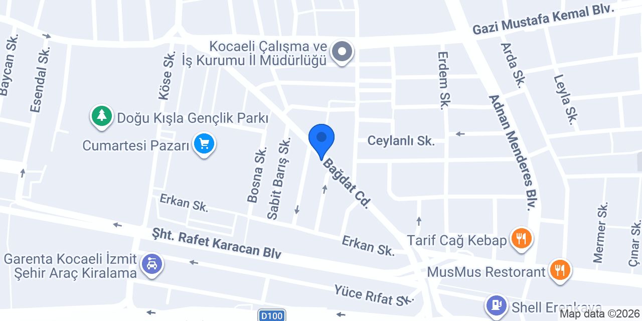 Özkanlı Halı Yıkama konumu