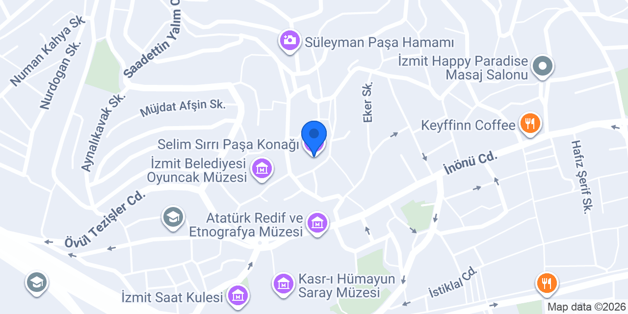 Selim Sırrı Paşa Konağı konumu
