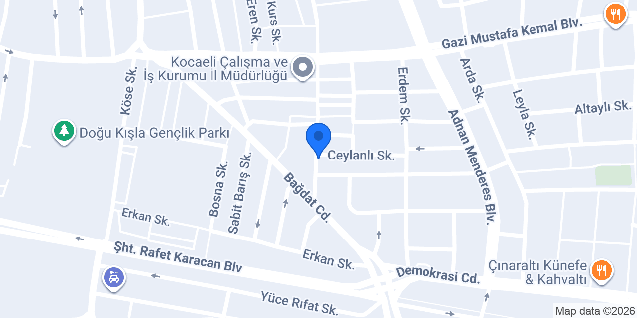 Zeplin Car İzmit konumu
