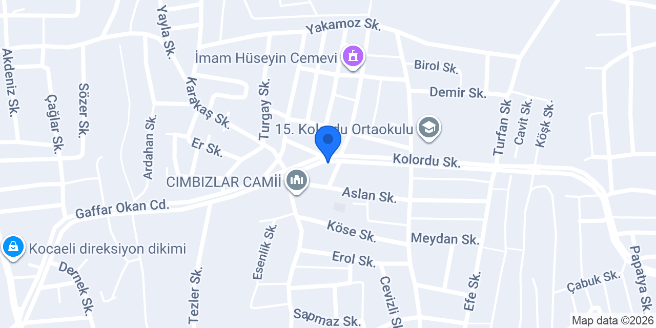 Kocaeli çukur çatı konumu