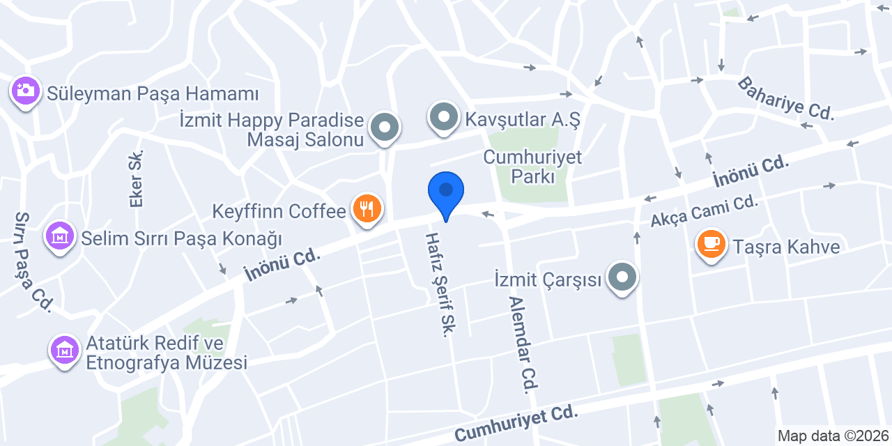 Diş hekimi Sercan Çelik Muayenehanesi konumu