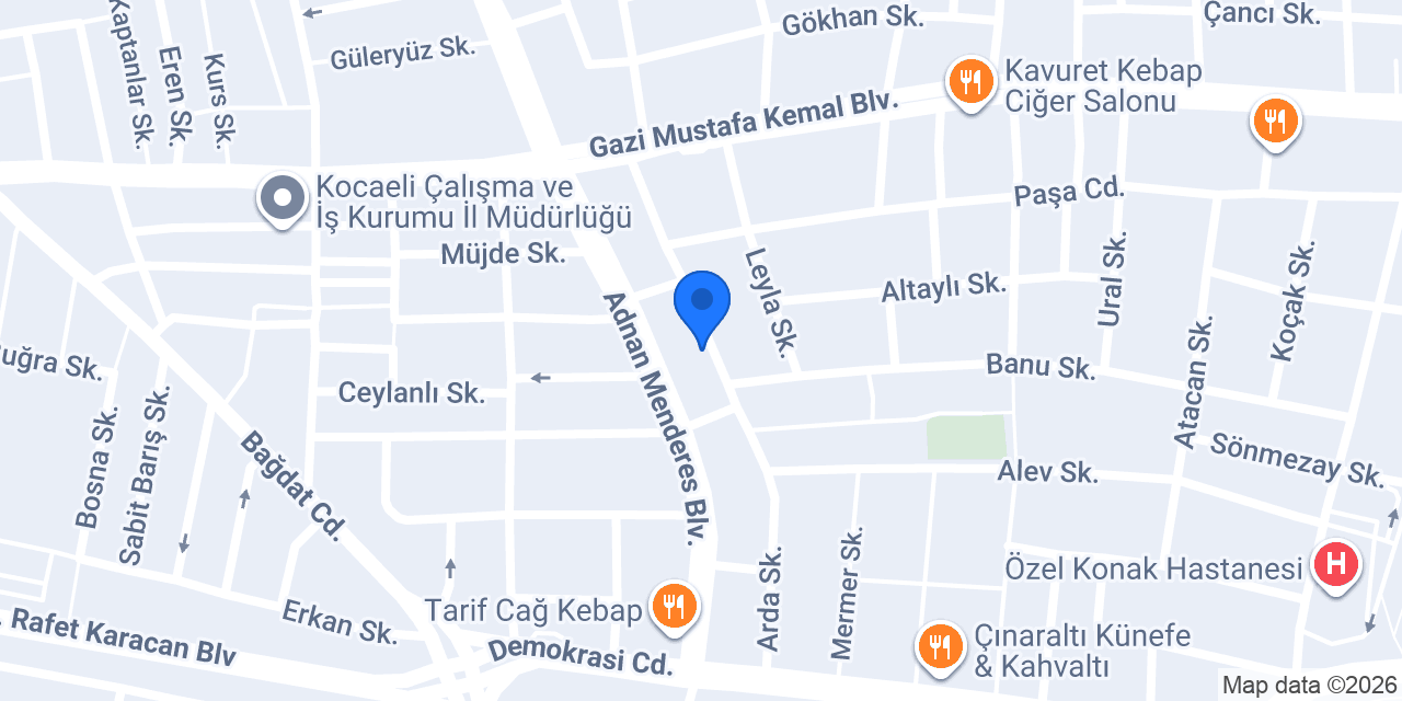 Taylan Özat Kuaför konumu