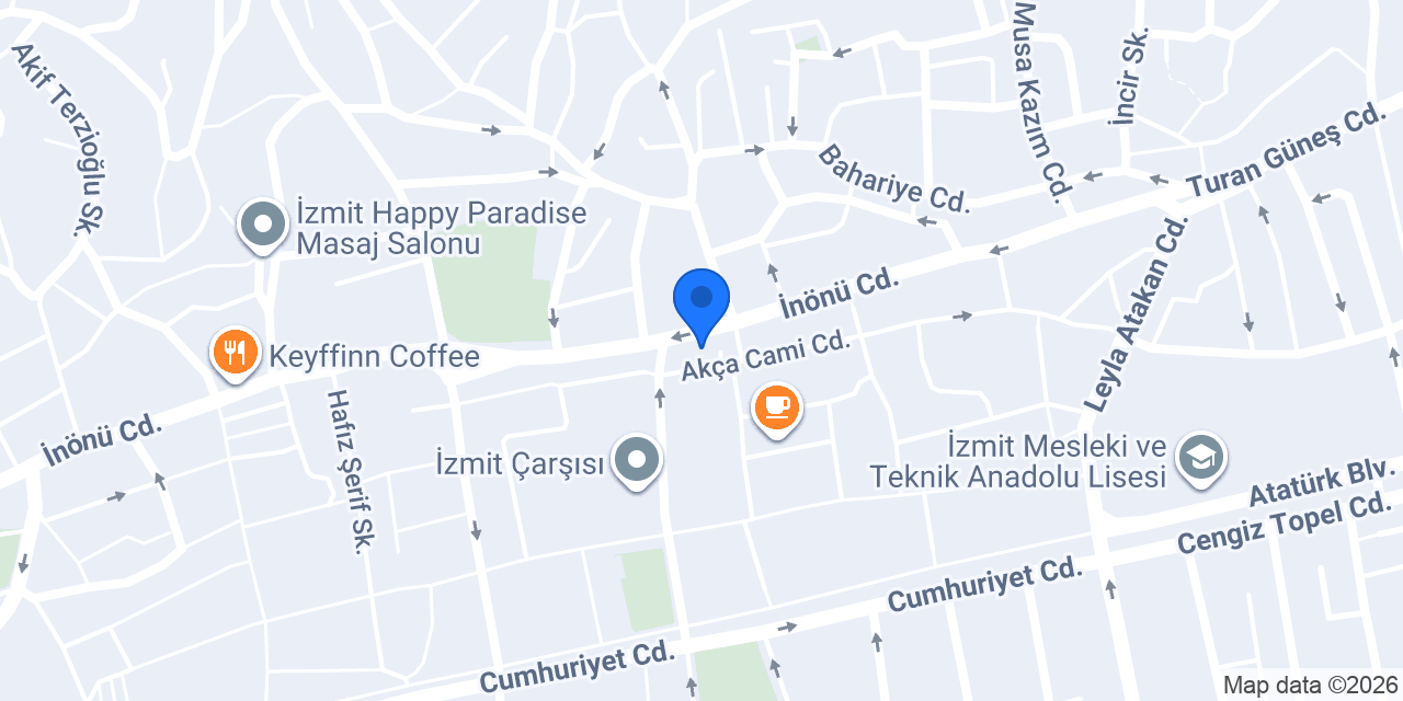 İzmit Yeni Asya Kitabevi konumu