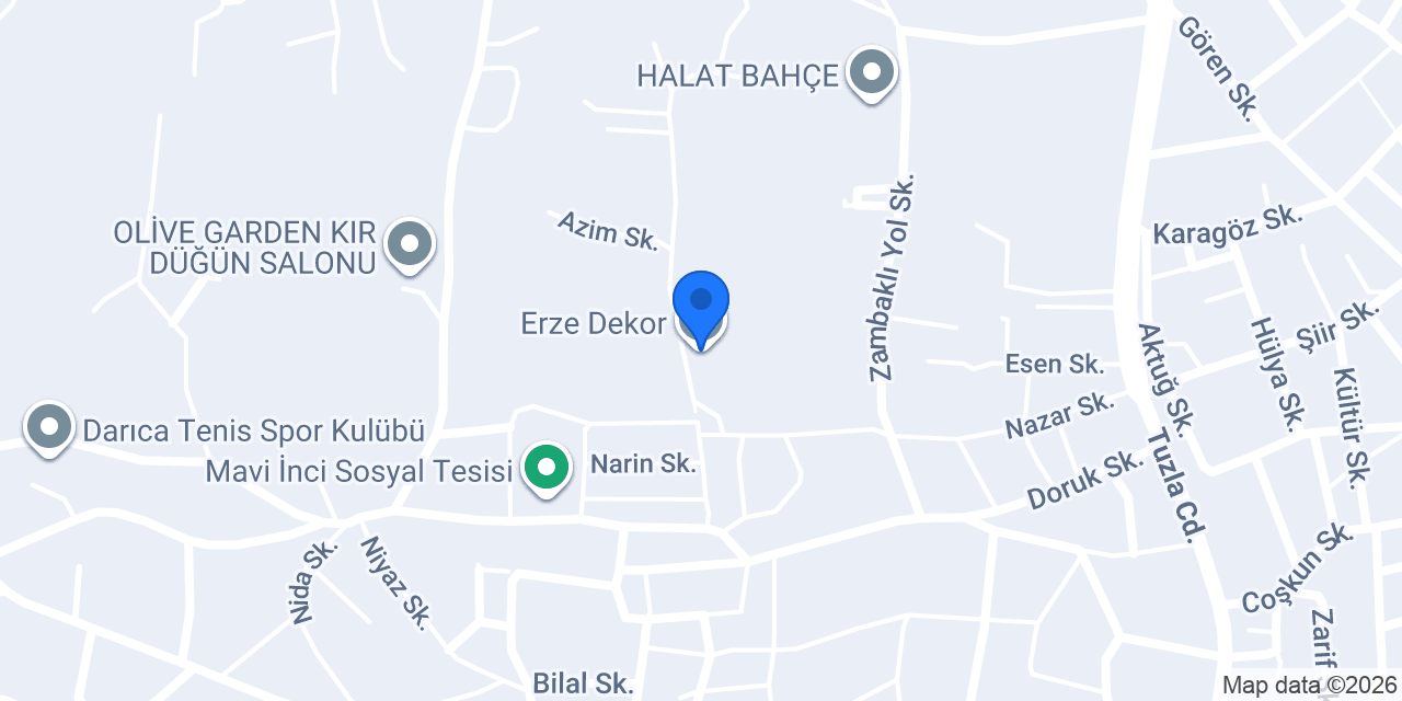 Erze Dekor konumu