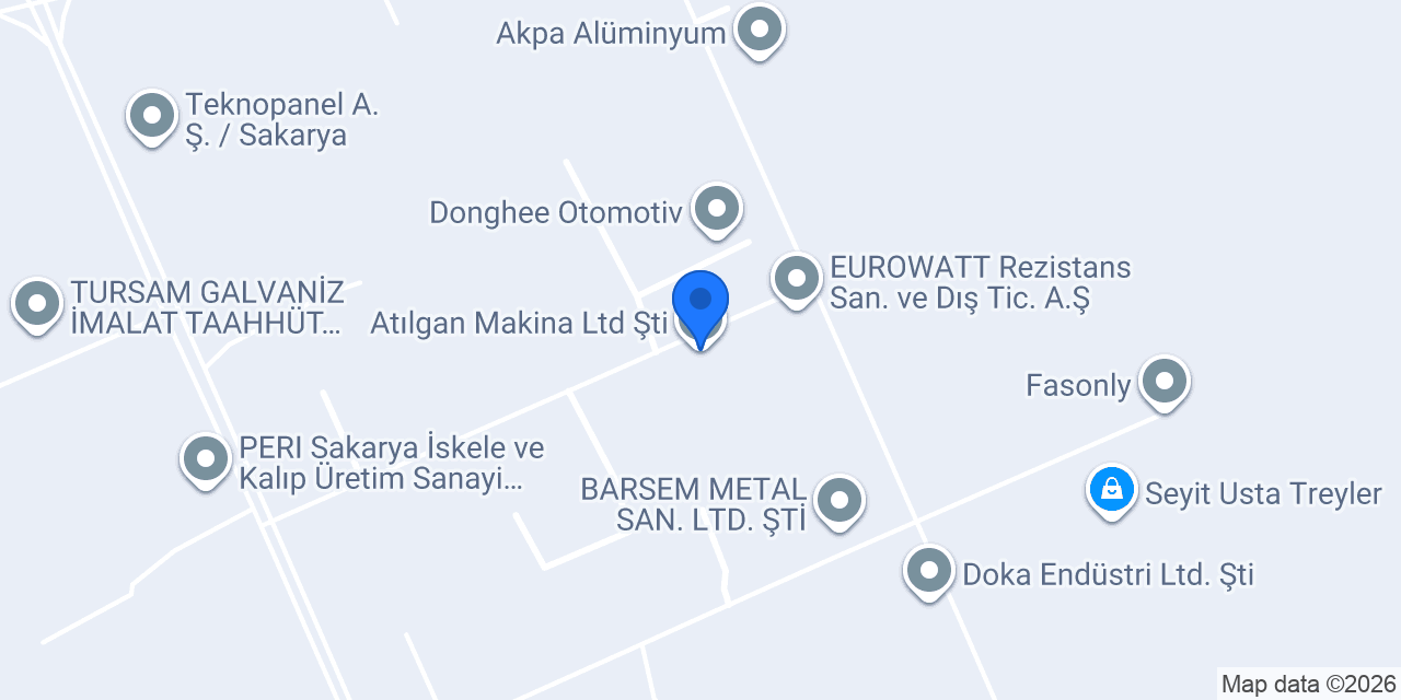 Atılgan Makina Ltd Şti. konumu