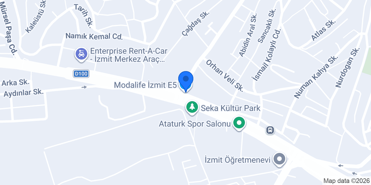 Modalife İzmit E5 konumu