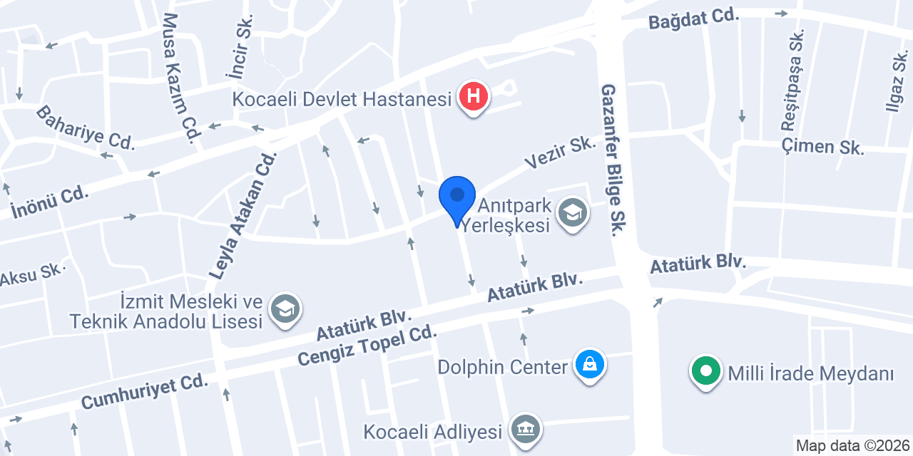 Egemen Optik İzmit konumu