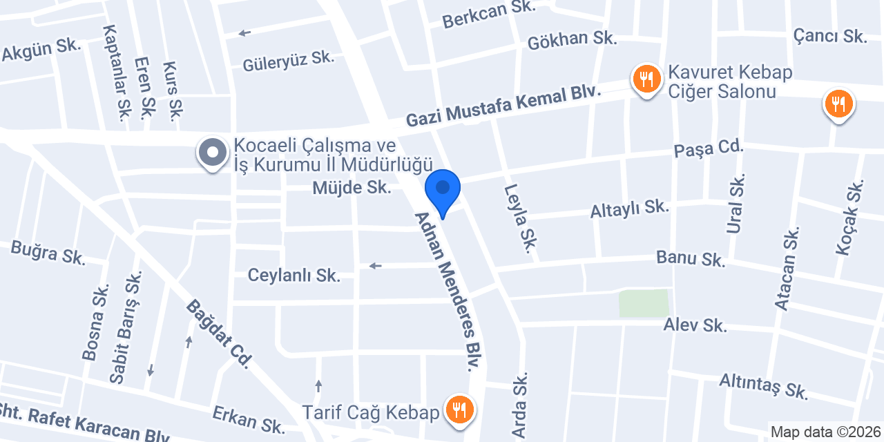 Sürat Kargo Bekirpaşa Şube konumu