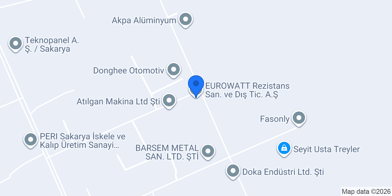 EUROWATT Rezistans San. ve Dış Tic. A.Ş. konumu