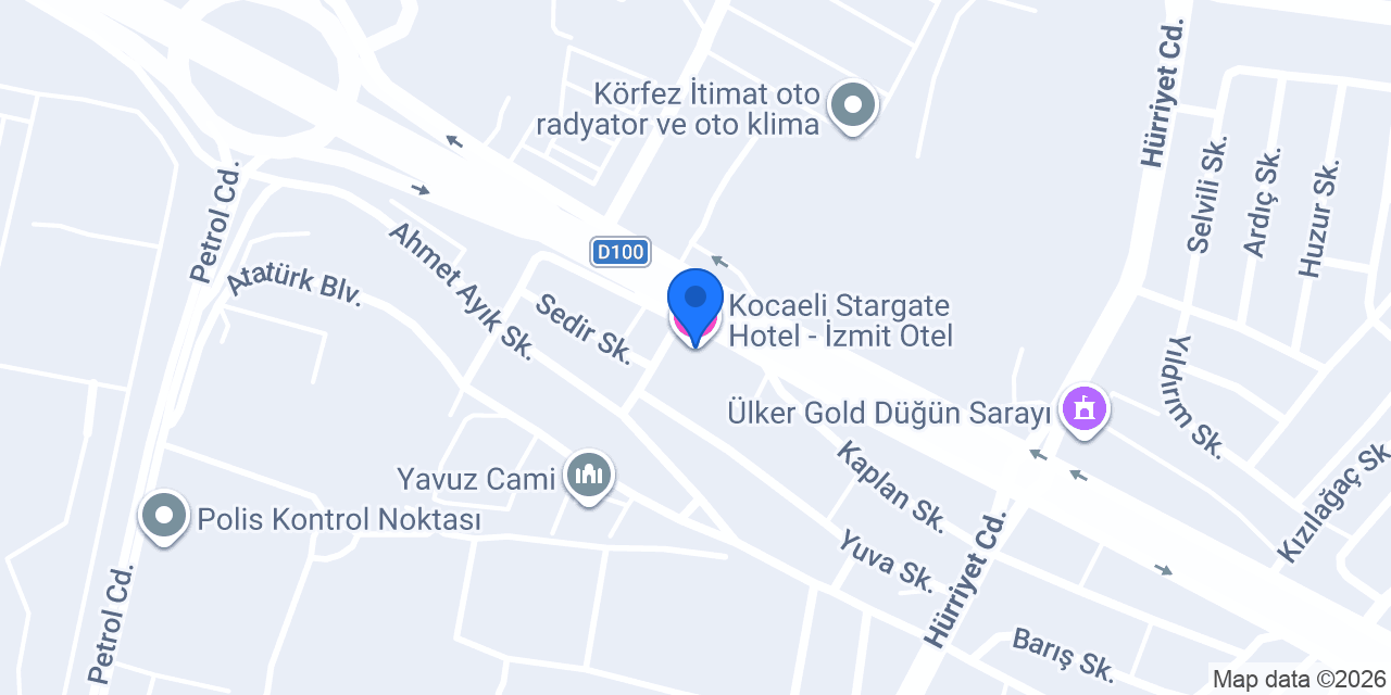 Kocaeli Stargate Hotel - İzmit Otel konumu