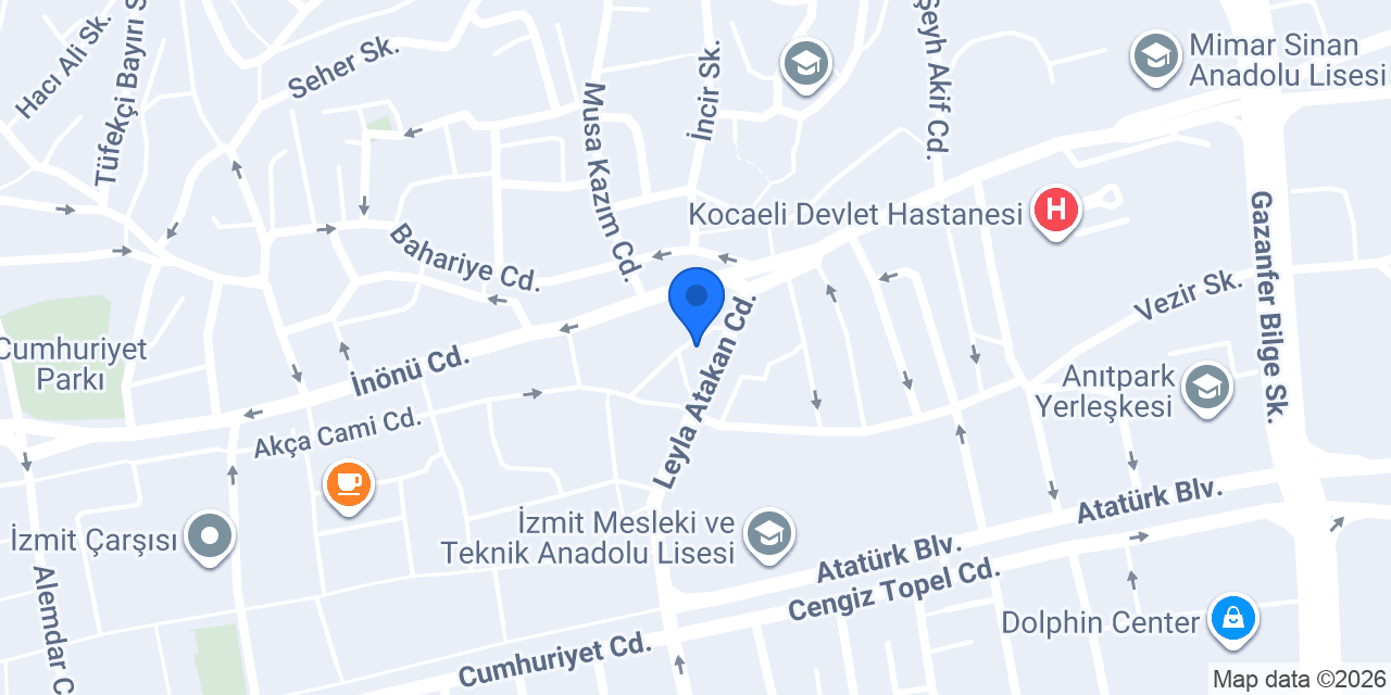 İzmit Akvaryum konumu