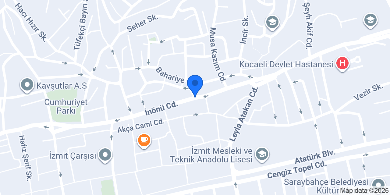 Küv Kocaeli Üniversitesi Vakfı konumu