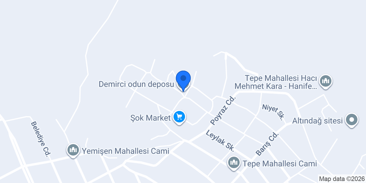 Demirci odun deposu konumu