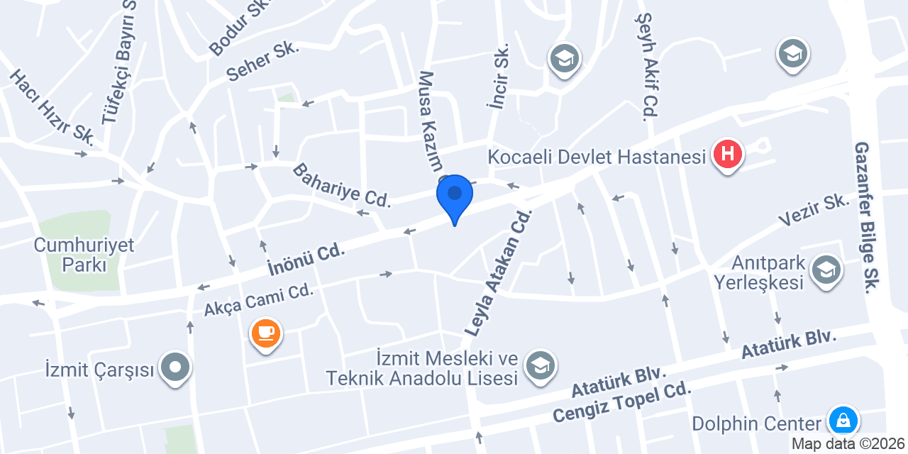 İzmit Masaj Salonu konumu