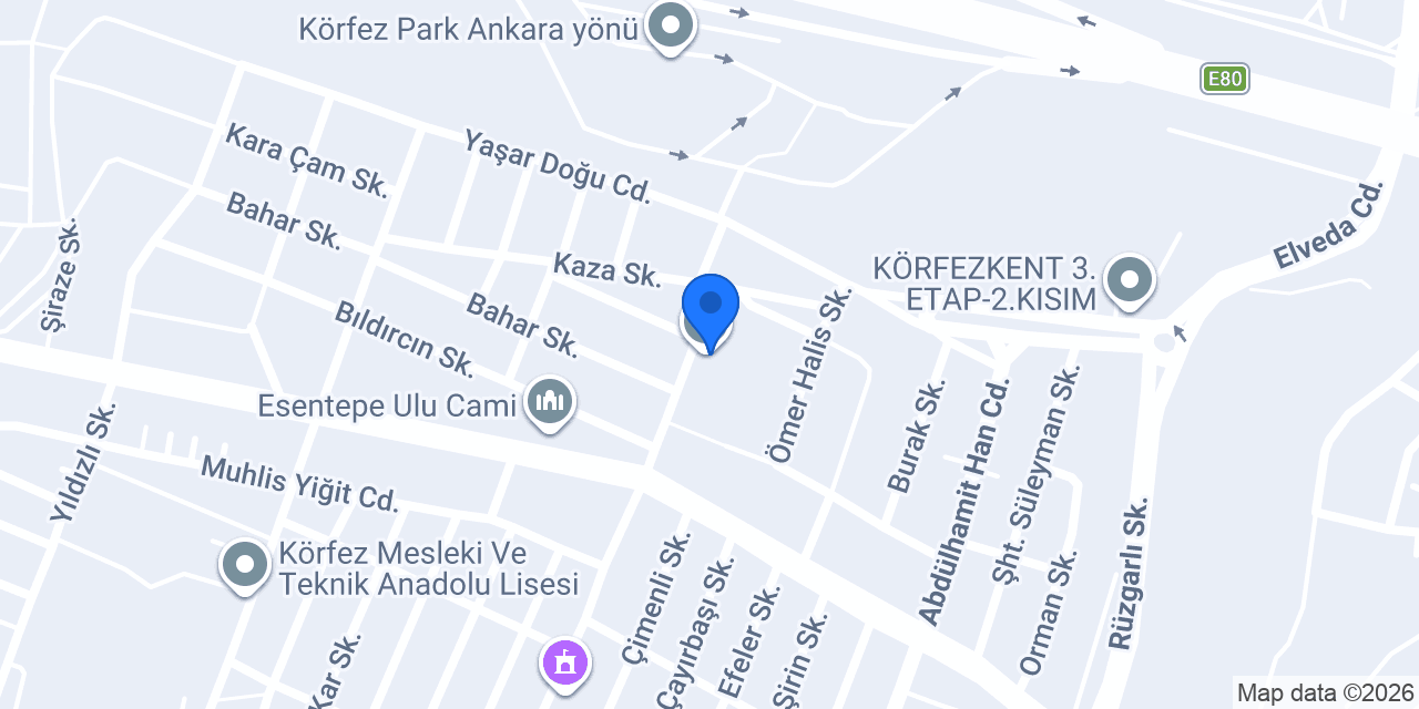 Çelik Sanayi Ortaokulu konumu
