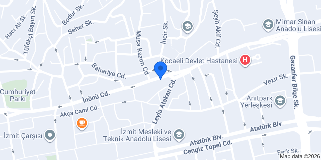 İzmit Ortopedi konumu
