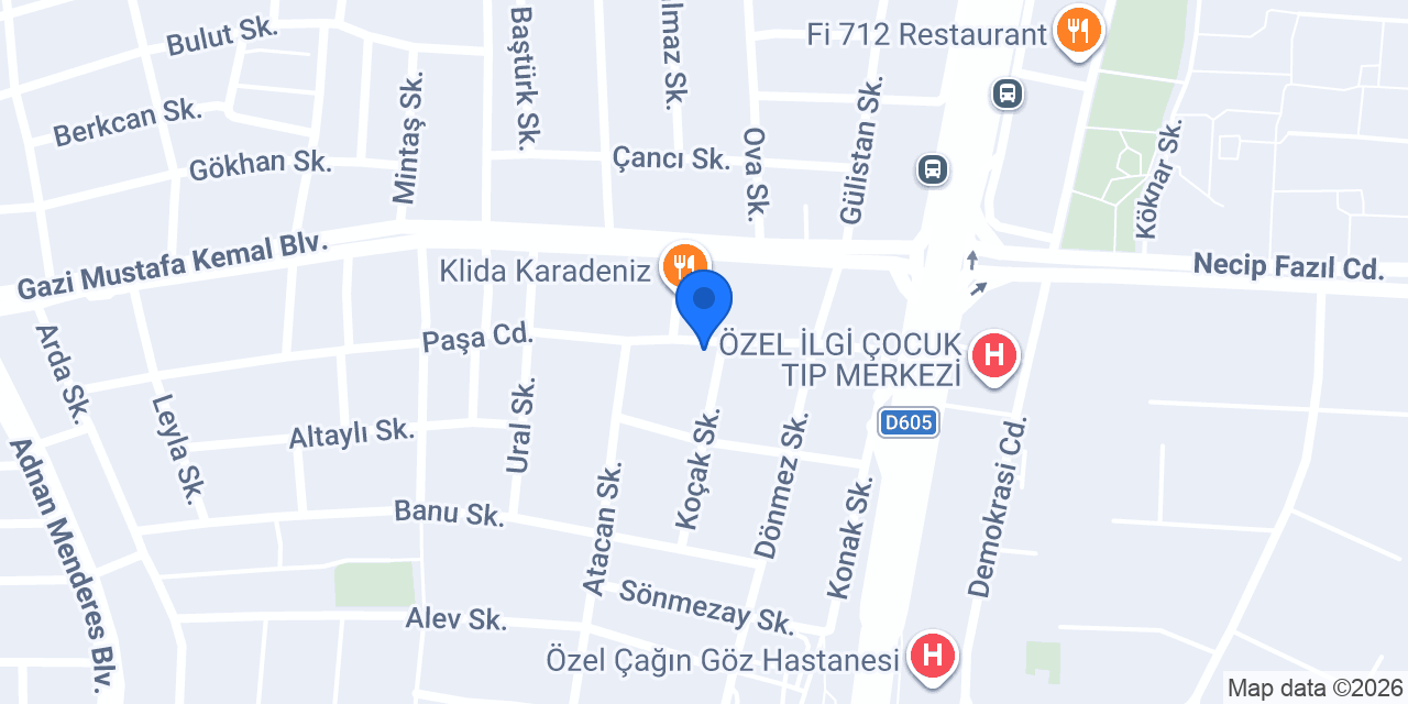 Uzm. Dr. Berrin Ergin Yılmazer konumu