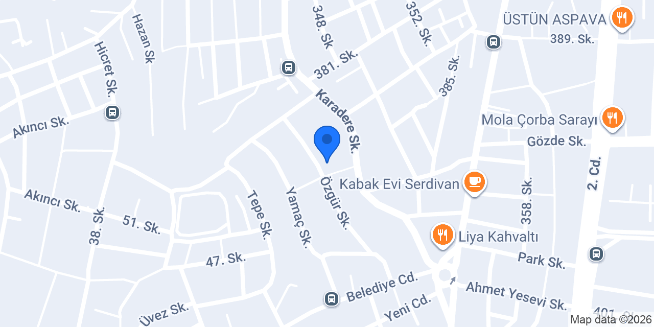 Serdivan Taksi Durağı konumu