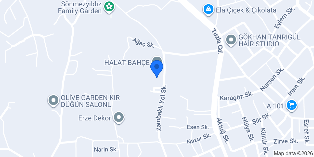 Halat Bahçe Davet Evi konumu