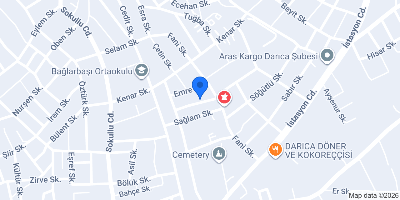 Darica pro teknik servis konumu