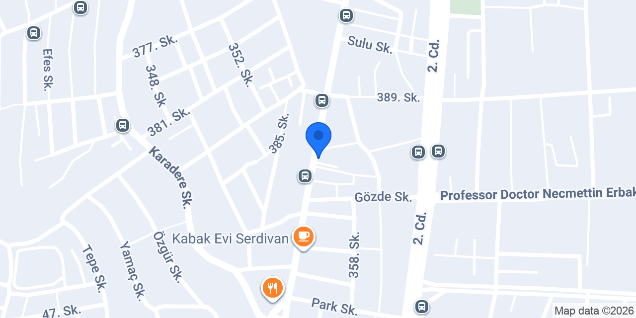 Serdivan ARTA Veteriner Kliniği konumu