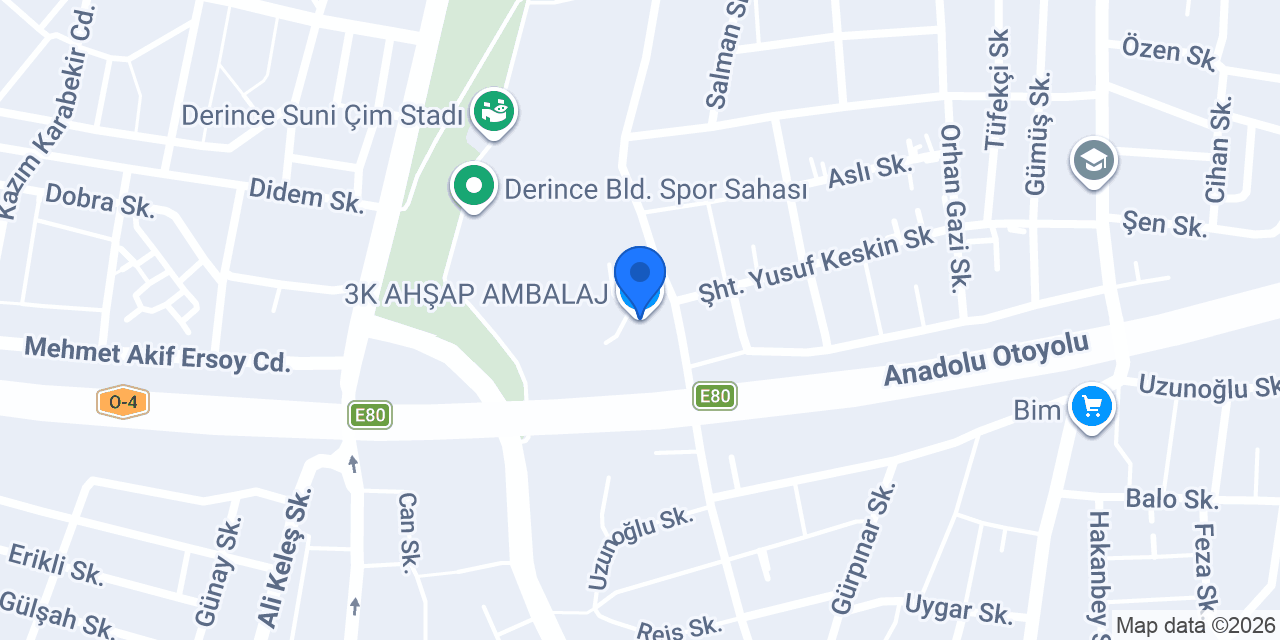 3K AHŞAP AMBALAJ konumu