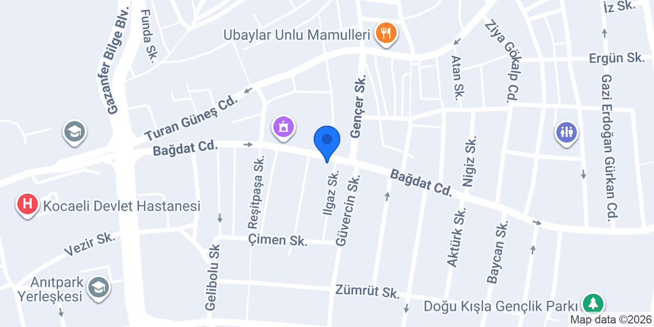 Öz & Et Kasap konumu
