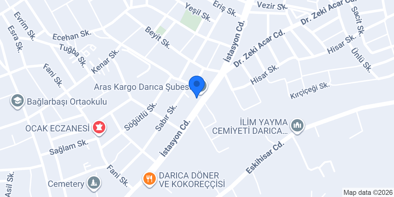 Hacıoğlu Restorant konumu