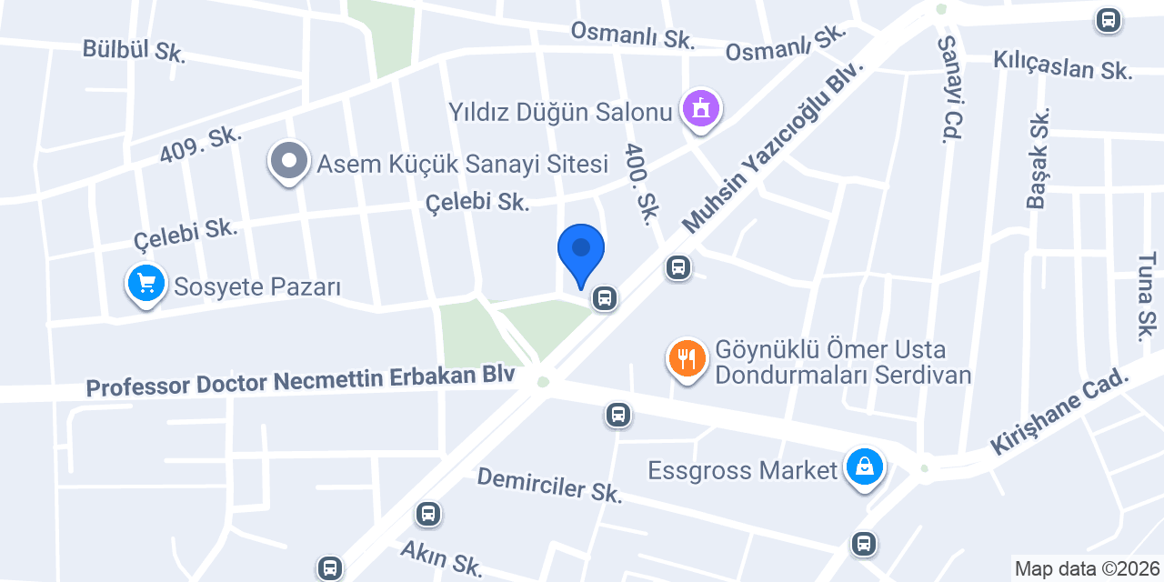 Elif Otomotiv konumu