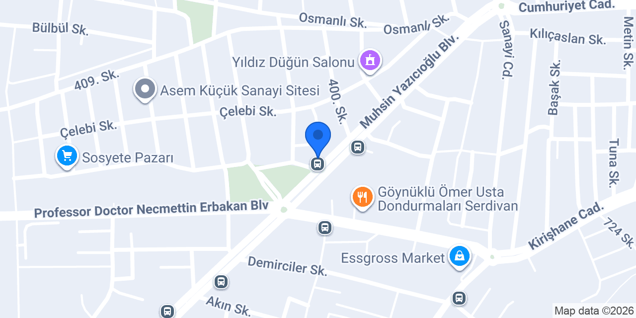 GÜLCE FLOWERS çiçekçi serdivan konumu