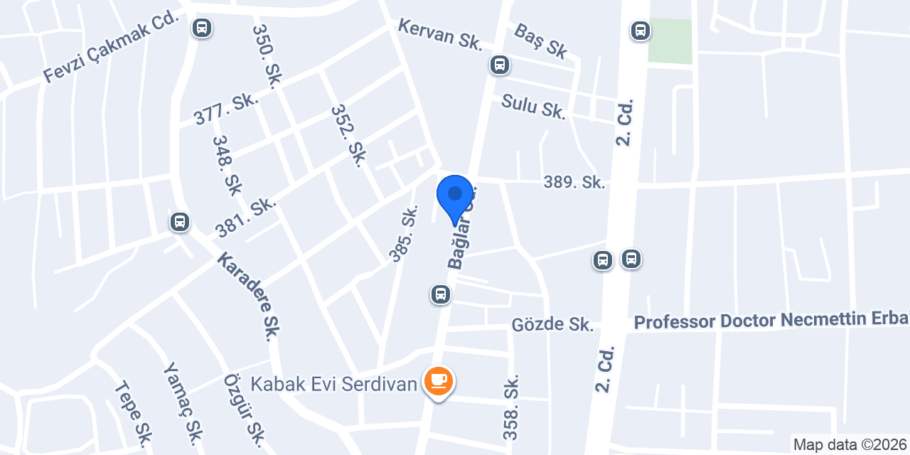 Türk Kızılay Serdivan Şubesi konumu