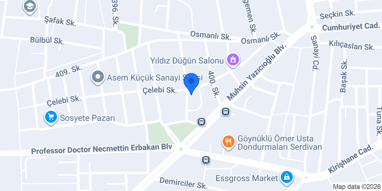 Özel Serdivan Kale Mesleki ve Teknik Anadolu Lisesi konumu