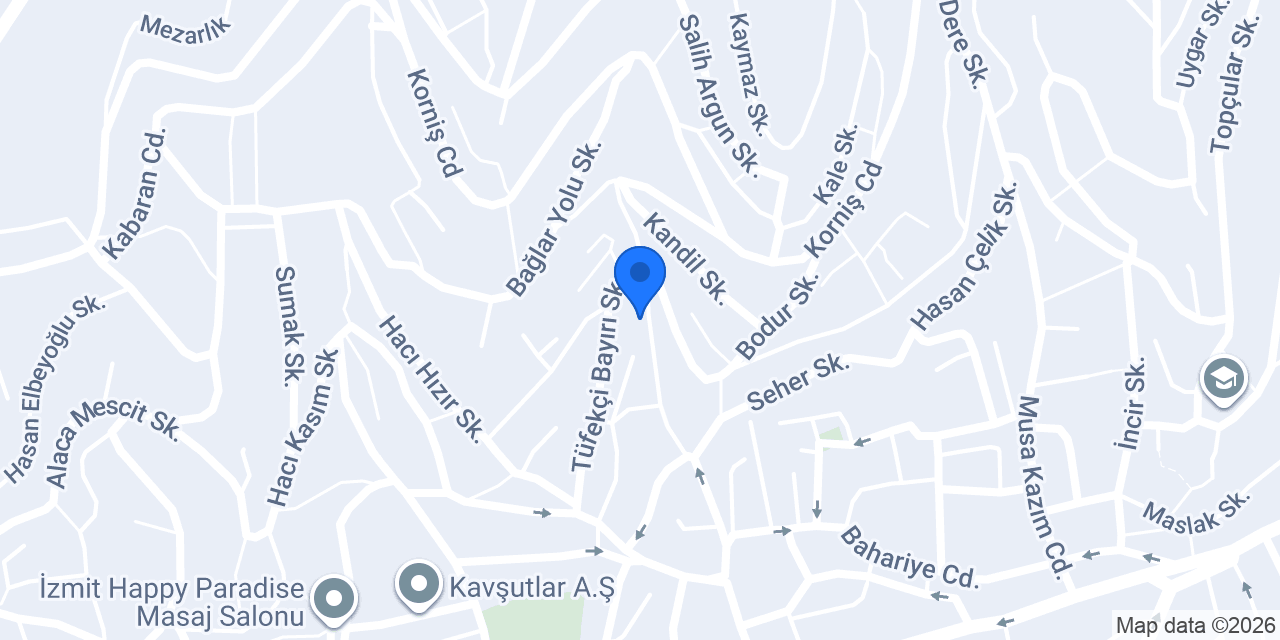 Kocaeli Hak Dekorasyon konumu