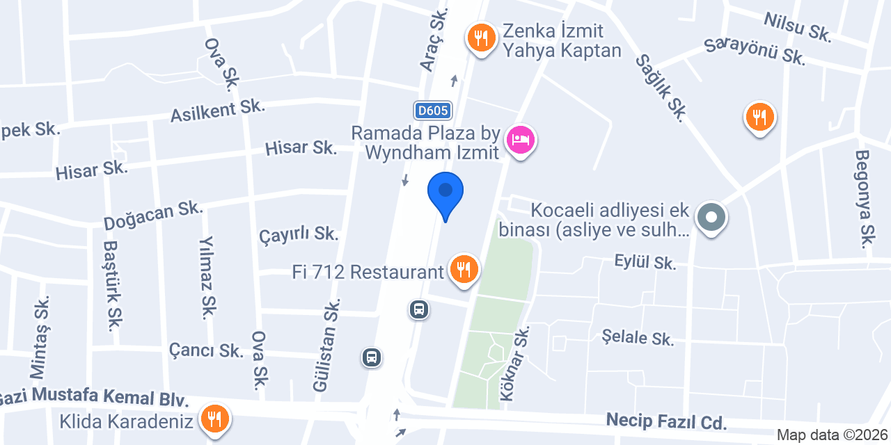 ÖZ AF TURİZM konumu