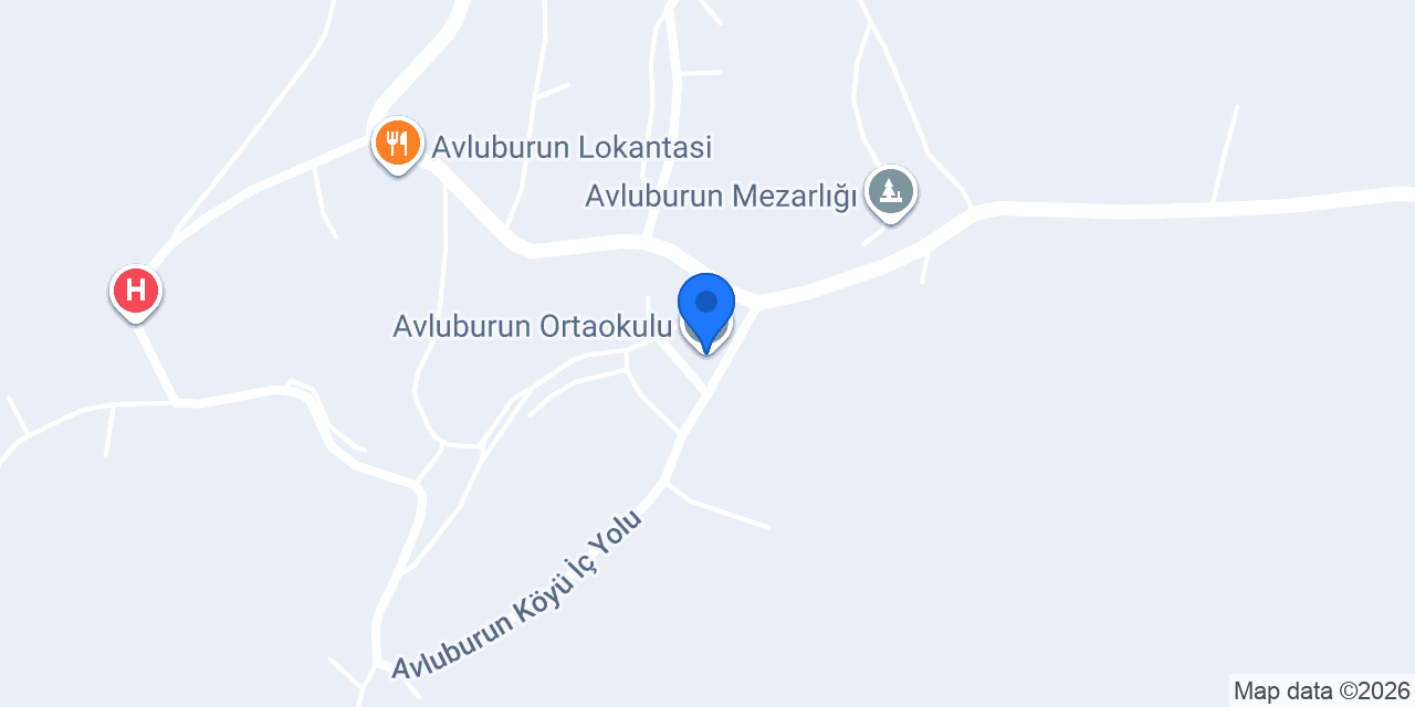 Avluburun Ortaokulu konumu