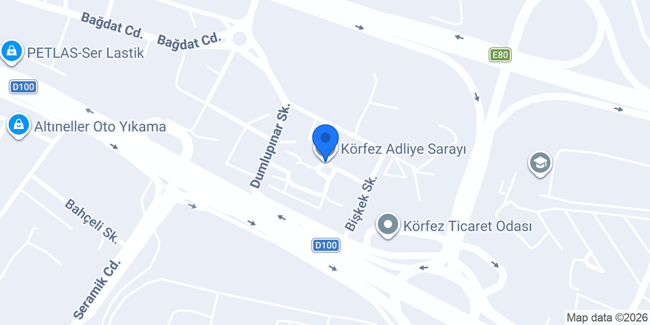 Körfez Adliye Sarayı konumu