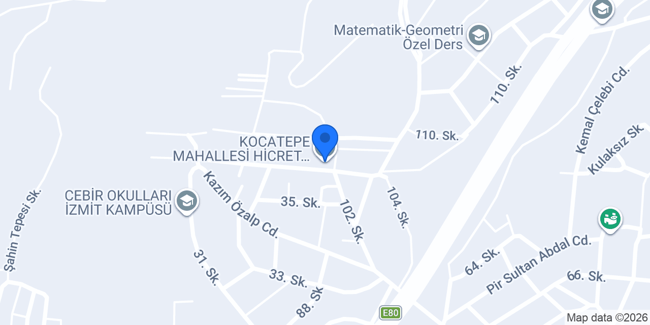KOCATEPE MAHALLESİ HİCRET CAMİİ konumu