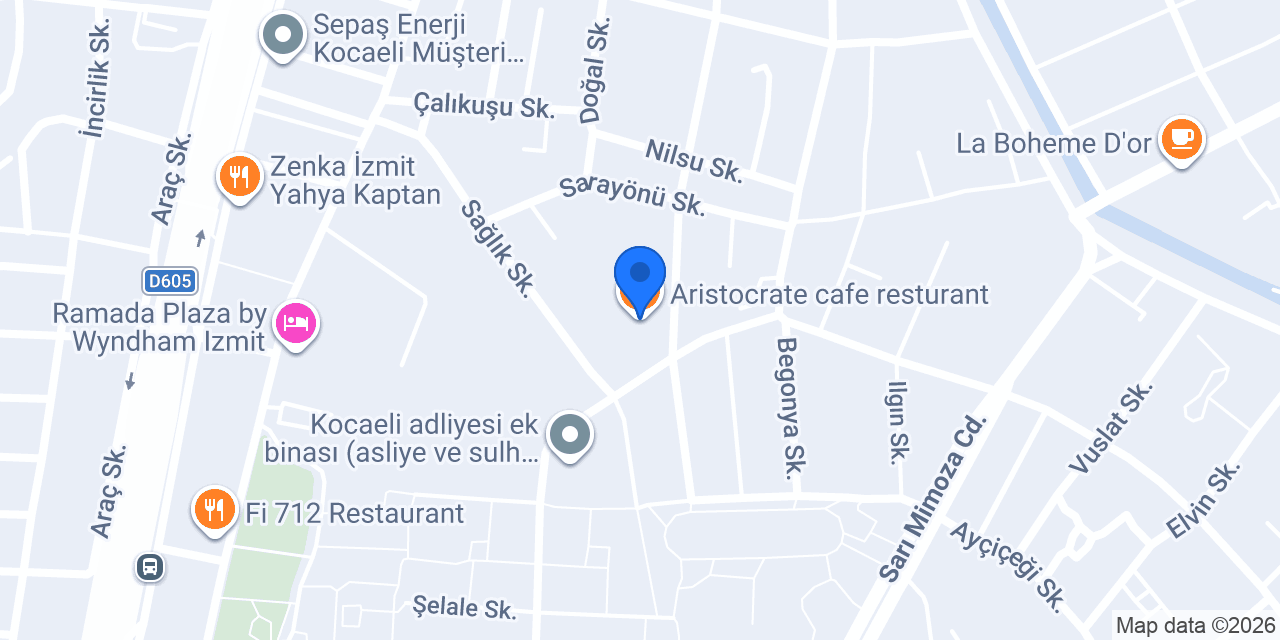 Aristocrate cafe resturant konumu