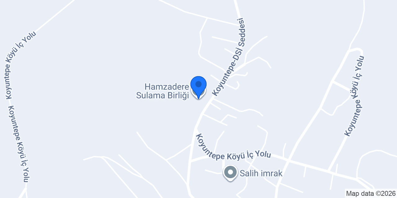 Hamzadere Sulama Birliği konumu