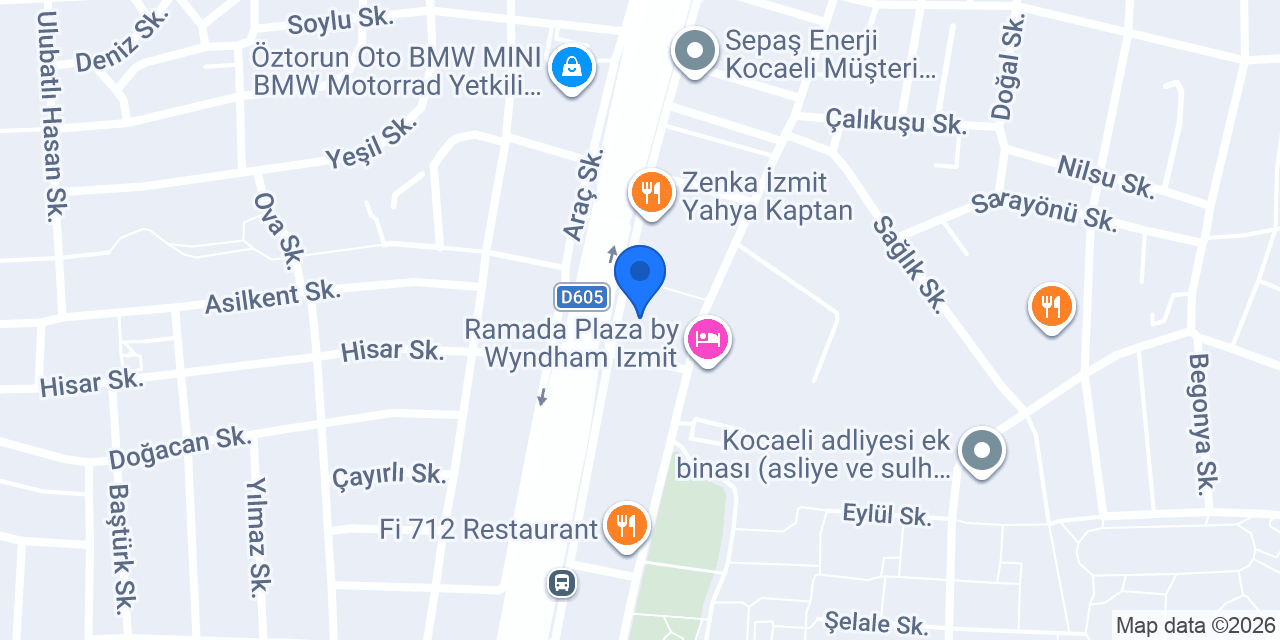 Diş Hekimi Gülçin Şahin konumu