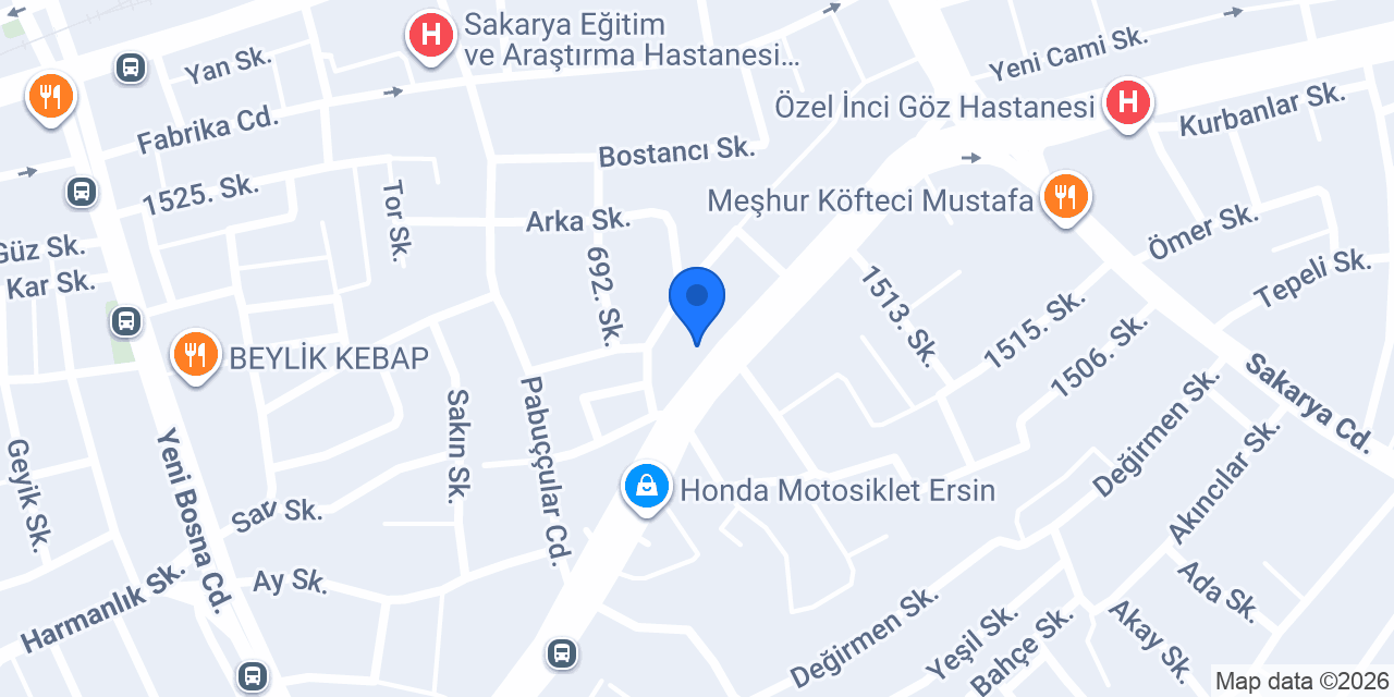 Erzinli Mutfak Malzemeleri konumu