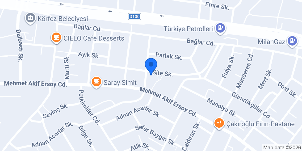 Körfez İlçe Halk Kütüphanesi konumu