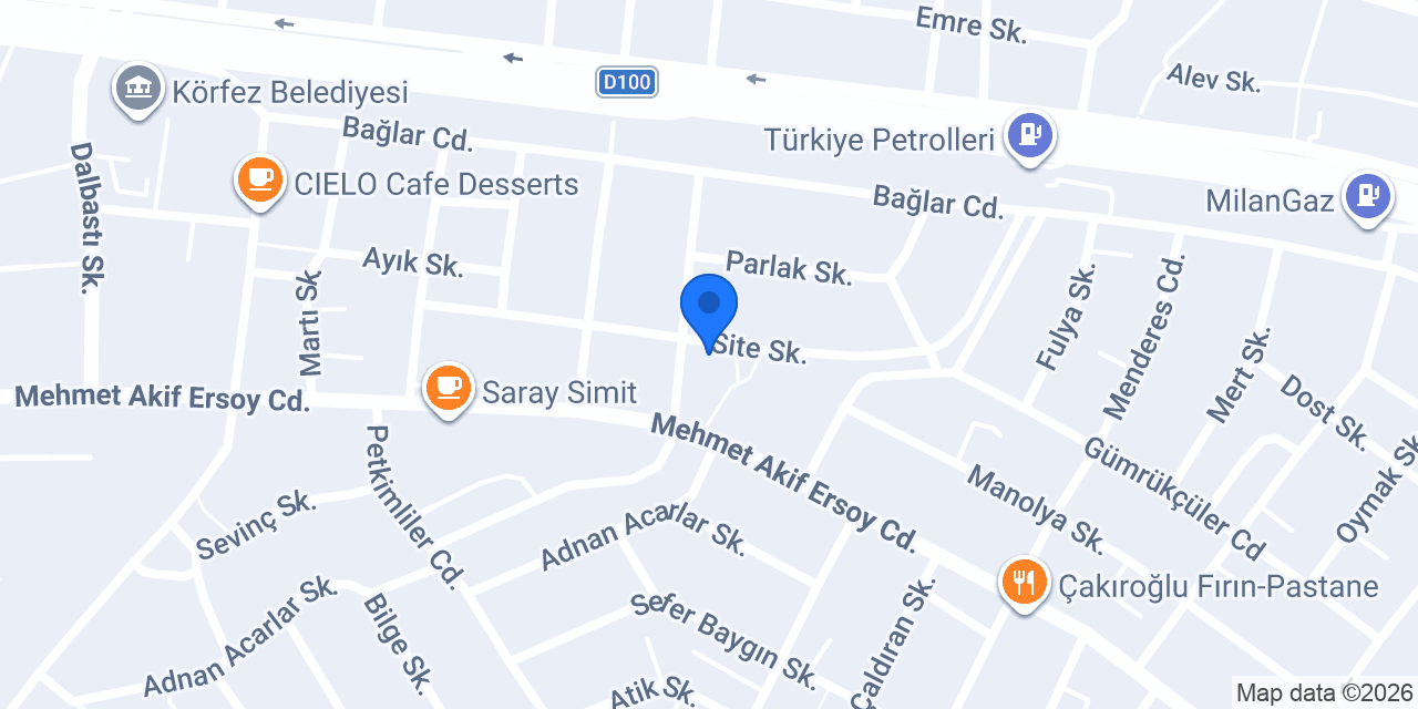 Körfez Belediyesi Yarımca Kütüphanesi konumu