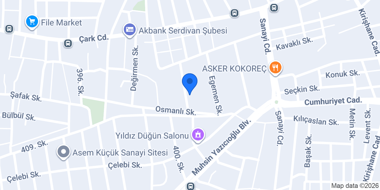 Özel Mobilya konumu