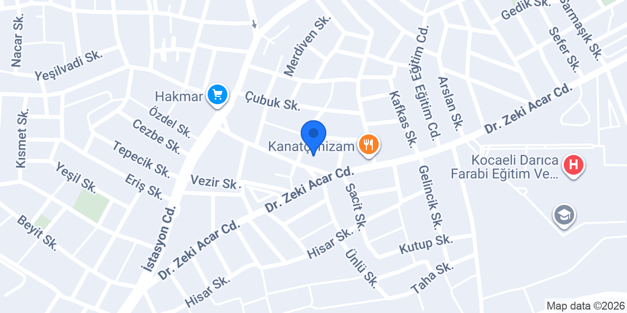 Özgüç Yapı Market konumu