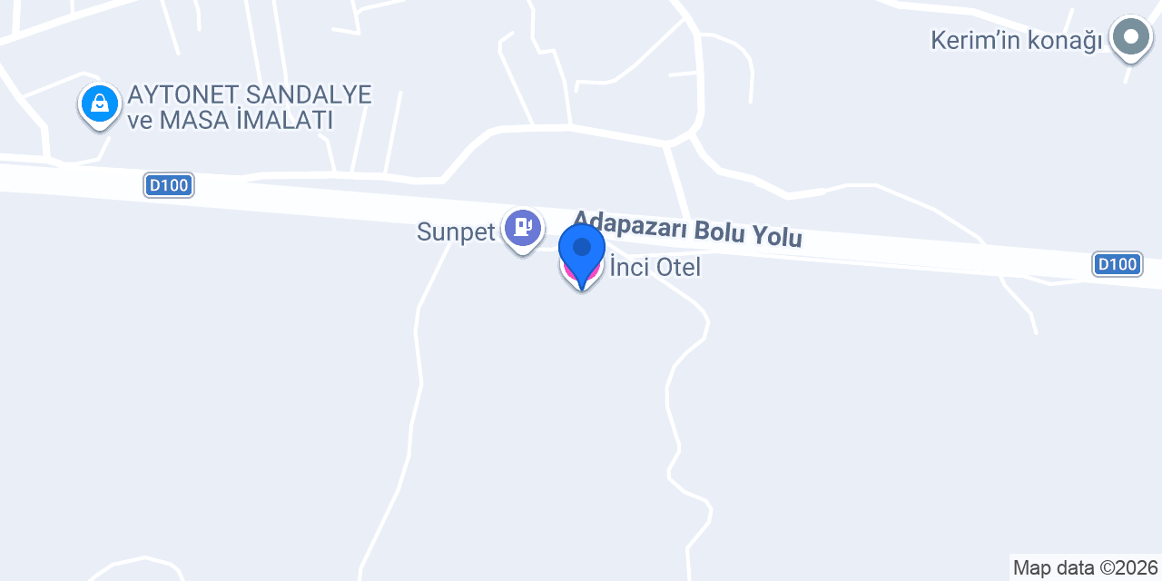 İnci Otel konumu