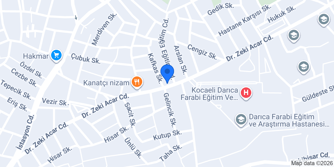 Darıca Saraylı Pasta & Cafe konumu