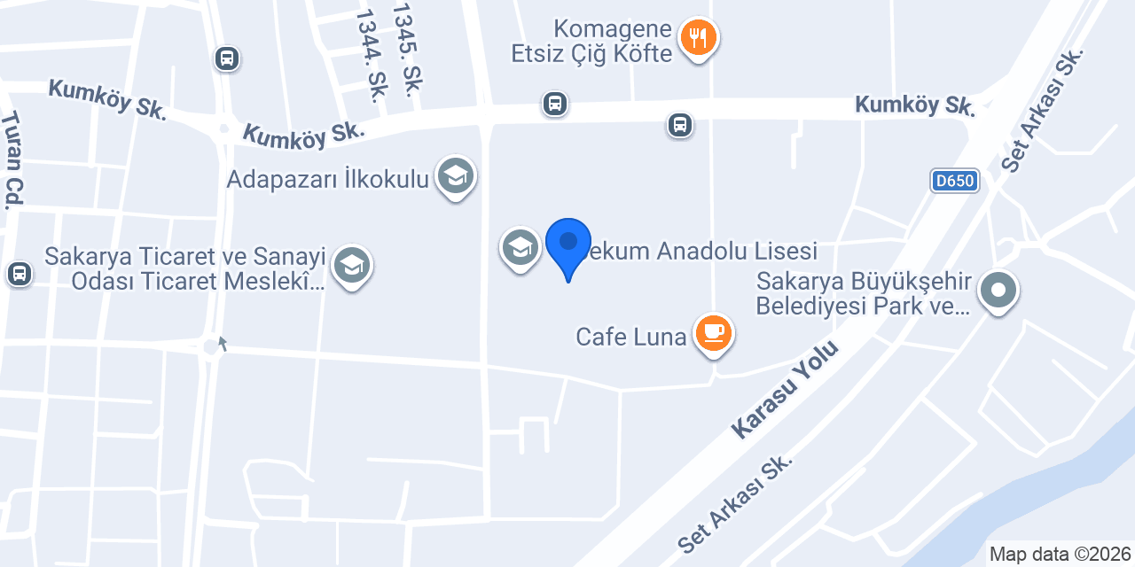 Adapazarı Ortaokulu konumu