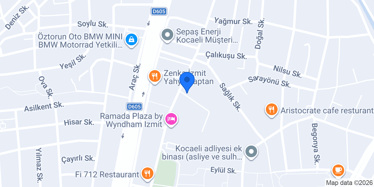 Kırmızı Restaurant konumu
